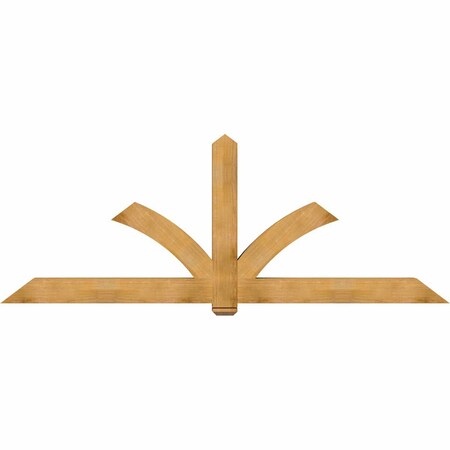 Ekena Millwork Redmond Rough Sawn Timber Gable Bracket, Western Red Cedar, 108"W x 40"H x 6"D x 6"F, 9/12 Pitch GBW108X40X0606RED00RWR